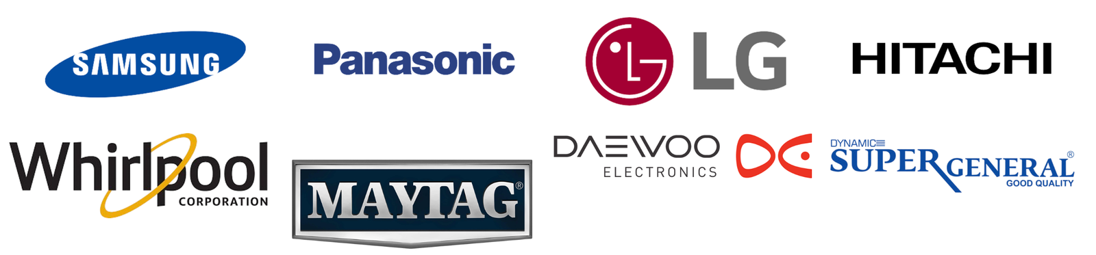 Top Brands We Repair Logos